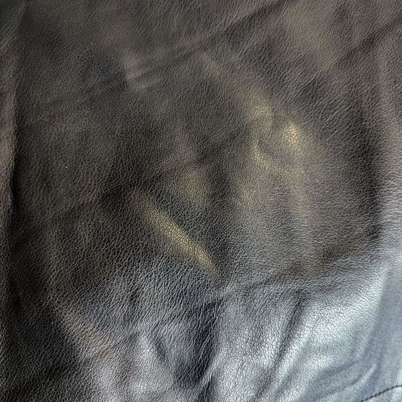 Raiders NFL Las Vegas Black Faux Leather Moto Zip Jacket Womens L NWOT - Picture 9 of 9